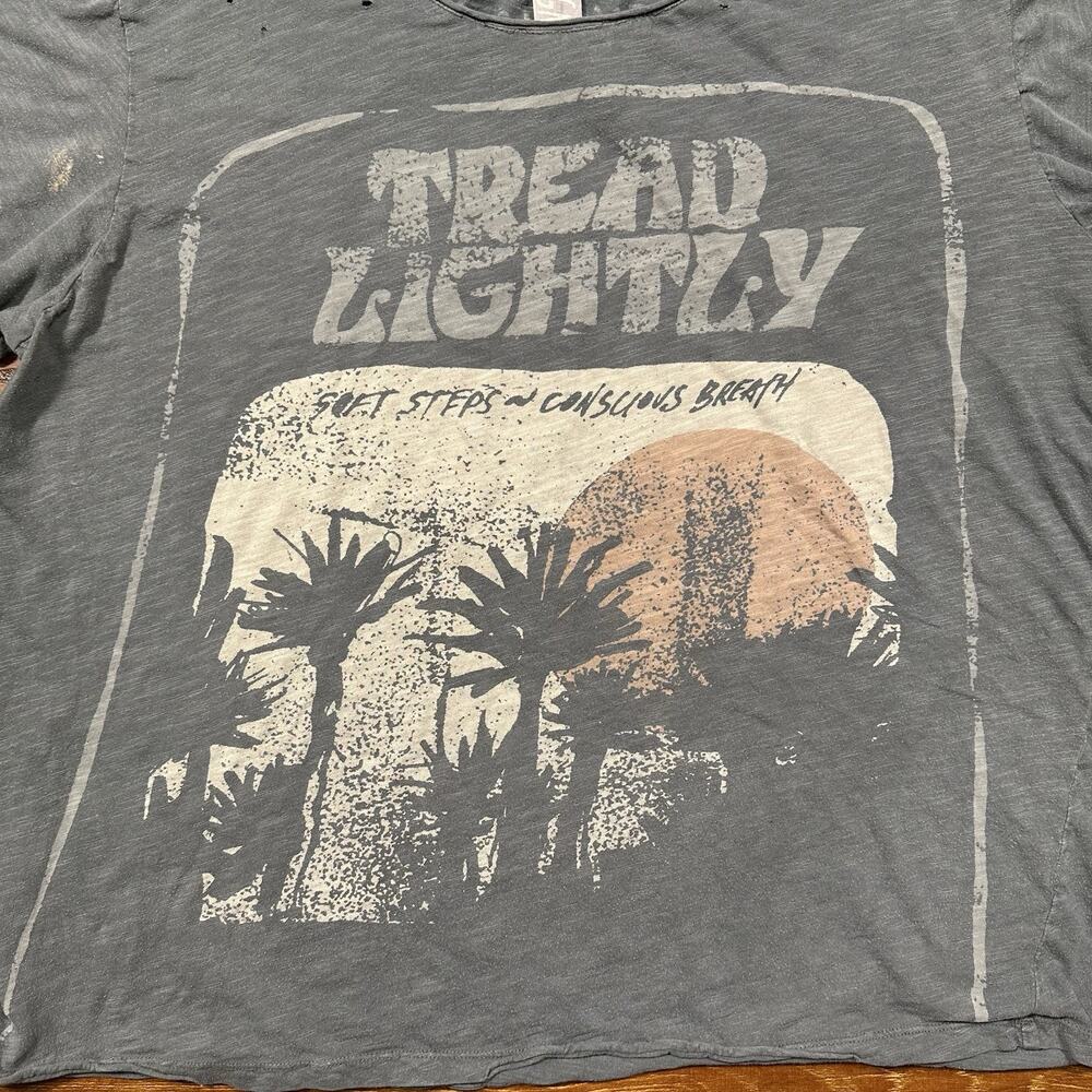 Magnolia Pearl T Shirt Womens OS Gray Tread Lightly Soft Steps Alt Retro Grunge - Picture 3 of 14